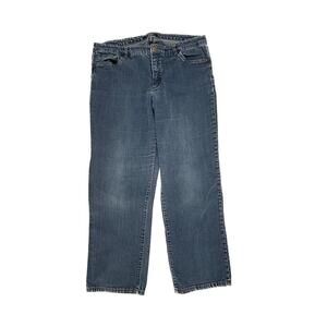Chaps Daniella Curvy Crop Women's size 14 Dark Wash Blue Denim jeans